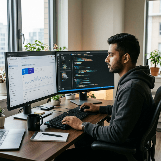 Hanzla working on SEO strategy